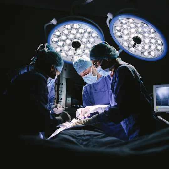 Surgeons performing surgery relevant to medical negligence investigations