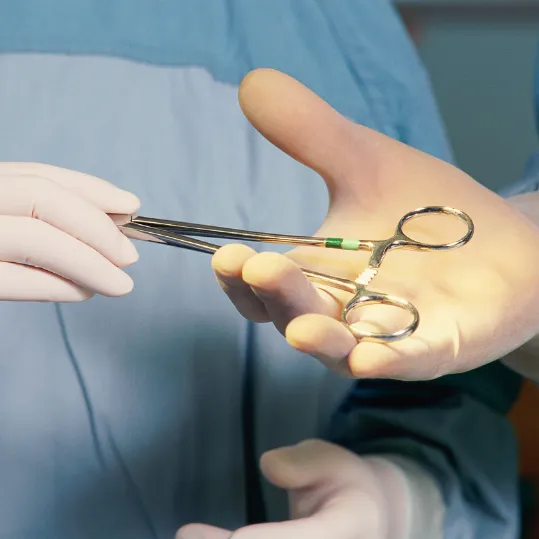 Surgical instrument handover during an operation linked to medical negligence