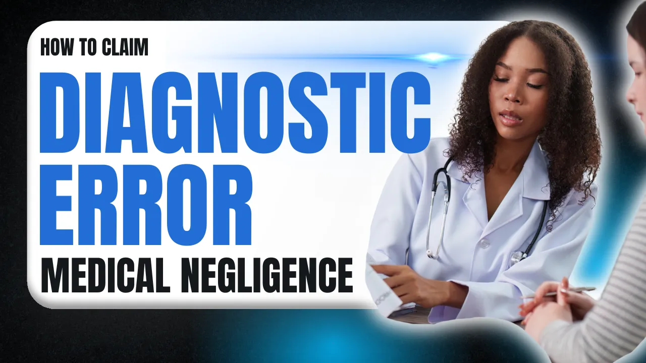 Video thumbnail: How to claim for diagnostic error medical negligence, showing a doctor consulting with a patient.